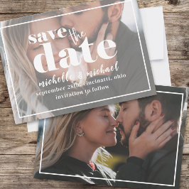 Foto Bruiloft Save the Date Modern Minimalist