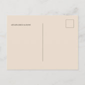 Foto Bruiloft Save the Date Olijfgroen Bloemmotief Briefkaart (Achterkant)