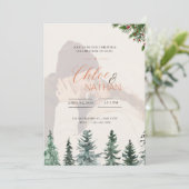 foto bruiloft uitnodiging (Staand voorkant)