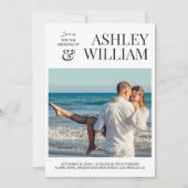  foto bruiloft uitnodiging (Voorkant)