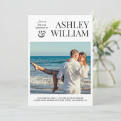  foto bruiloft uitnodiging (Staand voorkant)