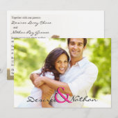 foto bruiloft uitnodiging (Voorkant / Achterkant)