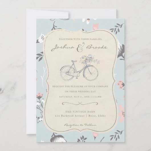 FOTO BRUILOFT UITNODIGING | fietsliefde (Achterkant)
