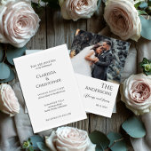 Foto bruiloft uitnodiging modern minimalistisch