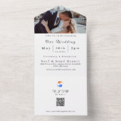 Foto Bruiloft uitnodiging-QR Code-Twin Flames- All In One Uitnodiging (Binnen)
