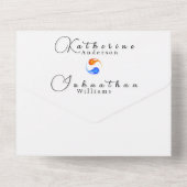 Foto Bruiloft uitnodiging-QR Code-Twin Flames- All In One Uitnodiging (Achterkant)