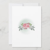 Foto bruiloft uitnodiging | Salie groen & Bloemen (Achterkant)