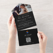 Foto Bruiloft uitnodiging-Twin Flame bruiloft them All In One Uitnodiging (Afscheurbaar)