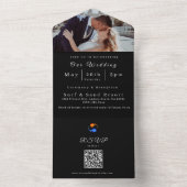 Foto Bruiloft uitnodiging-Twin Flame bruiloft them All In One Uitnodiging (Binnen)