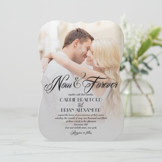 Foto-bruiloft-uitnodigingen Kaart (Staand voorkant)