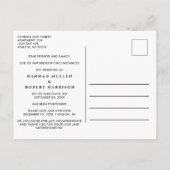 Foto Bruiloft Uitstel Verandering van Datum Eenvou Aankondigingskaart (Achterkant)