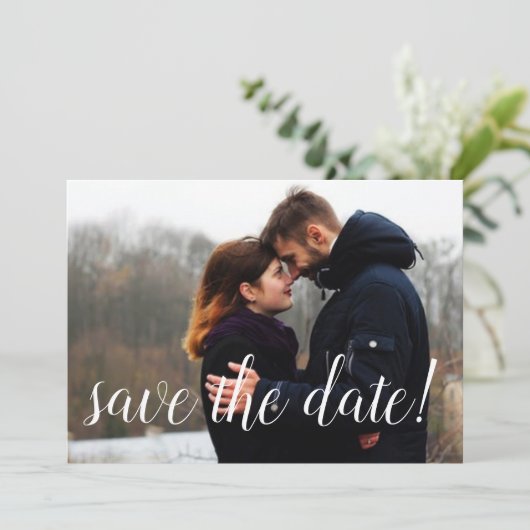 Foto Bruiloft Verloving Aankondiging (Staand voorkant)