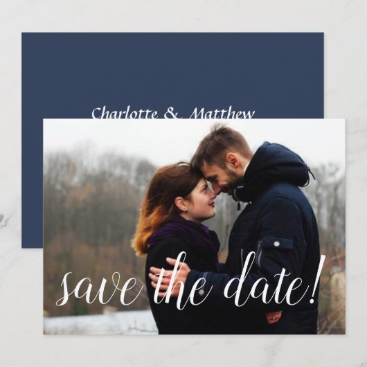 Foto Bruiloft Verloving Aankondiging (Voorkant / Achterkant)