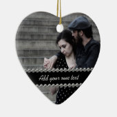 Foto-bruiloft/Verloving/Jubileum-versiering Keramisch Ornament (Rechts)