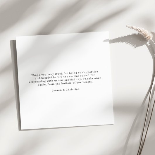 Foto Bruiloft Vierkant Dank u Kaart