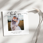 Foto Bruiloft Vierkant Dank u Kaart