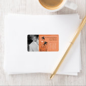 Foto bruiloft  vogelkooi Tangerine Damask Etiket (Insitu)