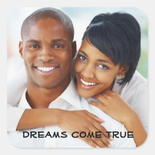 Foto Bruiloft Vrijgezellenfeest Modern Verloving Vierkante Sticker