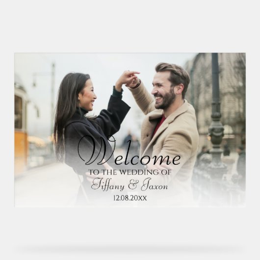 Foto bruiloft Welkom Acryl Teken Acryl Bord (Voorkant)