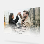Foto bruiloft Welkom Acryl Teken Bord (Hoek)