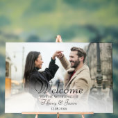 Foto bruiloft Welkom Acryl Teken Bord (Neutraal)