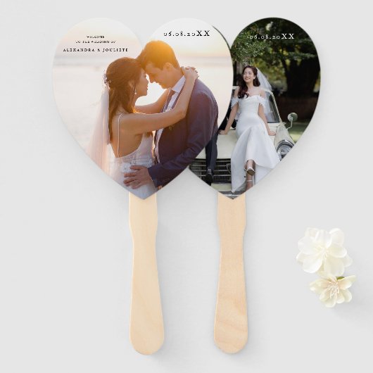 FOTO Bruiloft Welkom Hand Fan Handwaaier (Voorkant en achterkant)