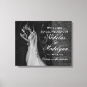 Foto bruiloft welkom teken elegante kalligrafie canvas afdruk (Voorkant)