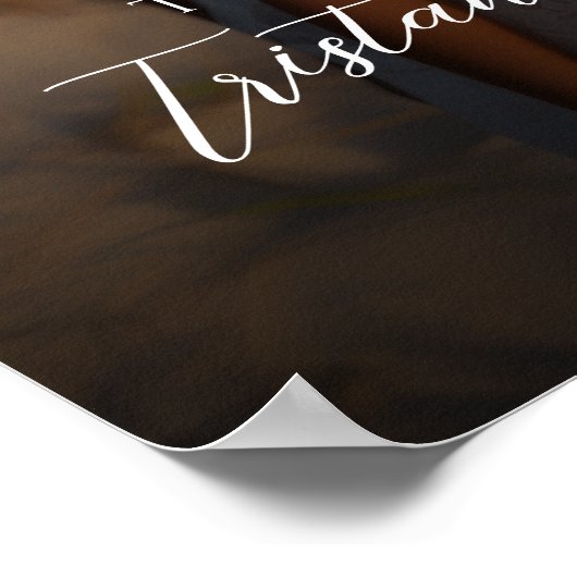 Foto bruiloft welkom teken elegante kalligrafie poster (Hoek)