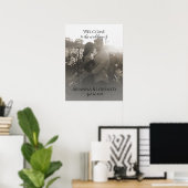 Foto bruiloft welkom teken elegante kalligrafie poster (Thuiskantoor)