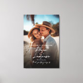 Foto bruiloft welkom teken moderne kalligrafie canvas afdruk (Voorkant)