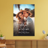 Foto bruiloft welkom teken moderne kalligrafie canvas afdruk (Insitu (Woonkamer))