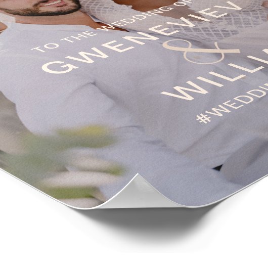 Foto Bruiloft Welkom Typografie Poster (Hoek)