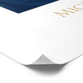 Foto bruiloft welkomstbord elegante gouden kalligr poster (Hoek)