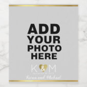 foto bruiloft wijn wijn etiket (Enkel label)