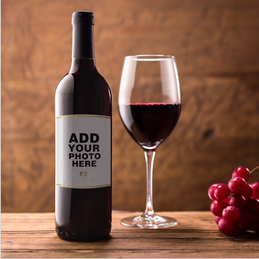 foto bruiloft wijn wijn etiket