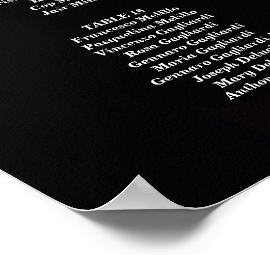 Foto bruiloft zitgrafiek elegant modern poster (Hoek)