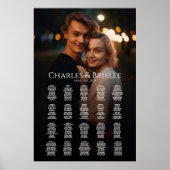 Foto bruiloft zitgrafiek elegant modern poster (Voorkant)