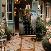 Foto bruiloft zitgrafiek elegant modern poster