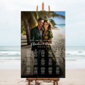 Foto bruiloft zitgrafiek elegant modern poster