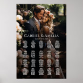 Foto bruiloft zitgrafiek elegant modern poster (Voorkant)