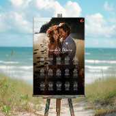 Foto bruiloft zitgrafiek elegante 15 tafels poster