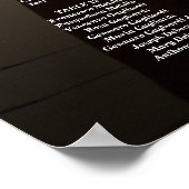 Foto bruiloft zitgrafiek elegante 16 tafels poster (Hoek)