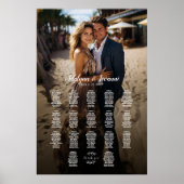 Foto bruiloft zitgrafiek elegante 17 tafels poster (Voorkant)