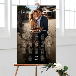 Foto bruiloft zitgrafiek elegante 17 tafels poster