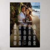 Foto bruiloft zitgrafiek elegante 19 tafels poster (Voorkant)