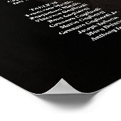 Foto bruiloft zitgrafiek elegante 20 tafels poster (Hoek)