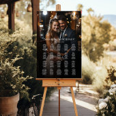 Foto bruiloft zitgrafiek elegante 20 tafels poster