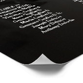 Foto bruiloft zitgrafiek elegante 24 tafels poster (Hoek)