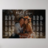 Foto bruiloft zitkaart elegante zitplattegrond poster (Voorkant)