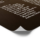 Foto bruiloft zitkaart elegante zitplattegrond poster (Hoek)